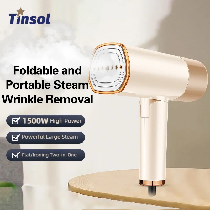 

1500W handheld steam hanging iron fast heating ironing handle foldable portable small hanging clothes steam ironing machine