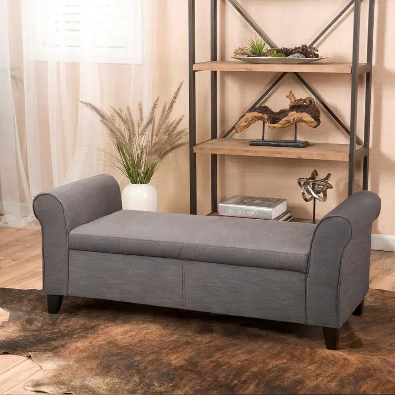 

Storage Bench with Arms for Home Organization and Seating