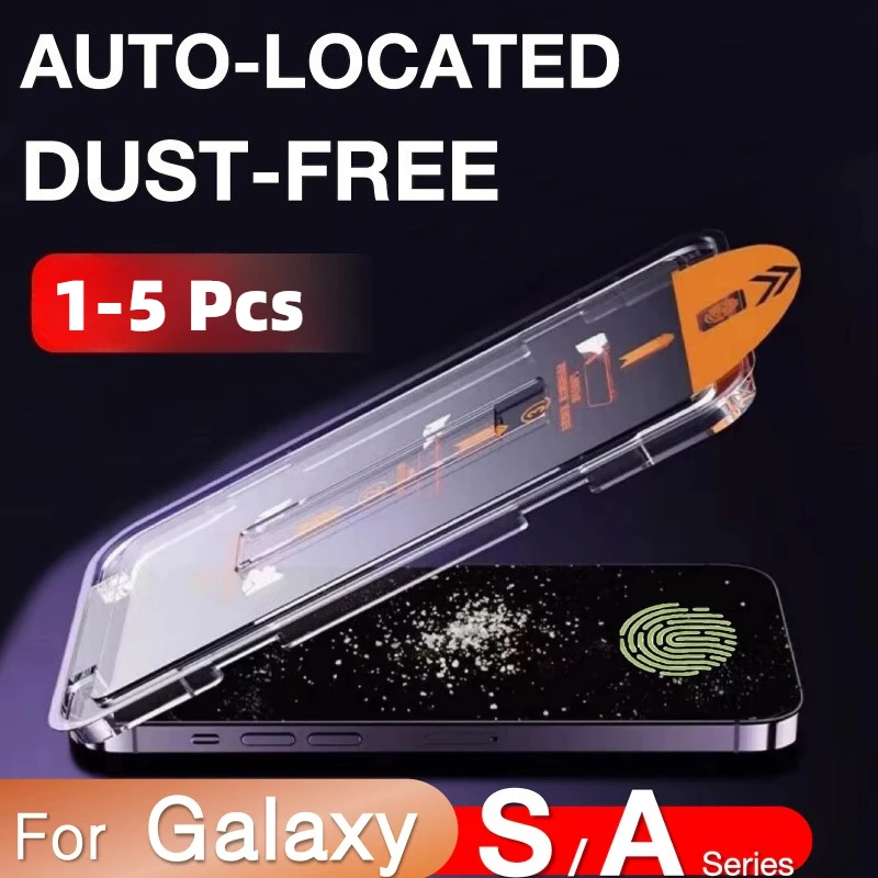 

Ультра прозрачное закаленное стекло для Samsung Galaxy S25 Ultra S24 FE S23 S22 S21 A55 5G A35 A53 A54 A16 A26 Пылезащитная пленка для экрана