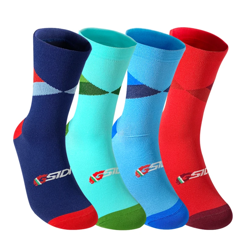 4 Paar Team-Radsocken, Professionelle Sportsocken, Hochwertige Laufsocken, Basketballsocken in Vielen Farben – Detail 11