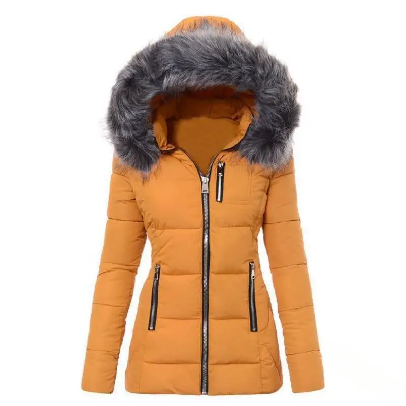 

New Winter Women's Coat Warmth Windproof Men's D84 Thiened PU Leather Sve Ciwalk Sle Nine Sve Length Other Pattern