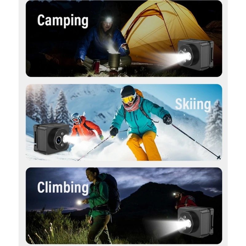 Videocámara Super Action 1080P con soporte para cabeza para motocicleta y ciclismo