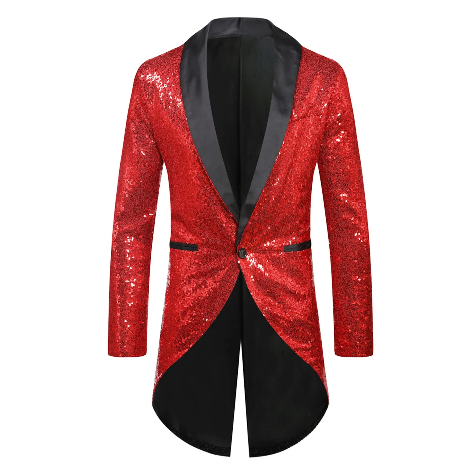 Men\'s Suit Round Sequin Button Tuxedo Stage Show Wedding Host Dance Festival Celebration Dinner Casual Men\'s Wear Men\'s Coat