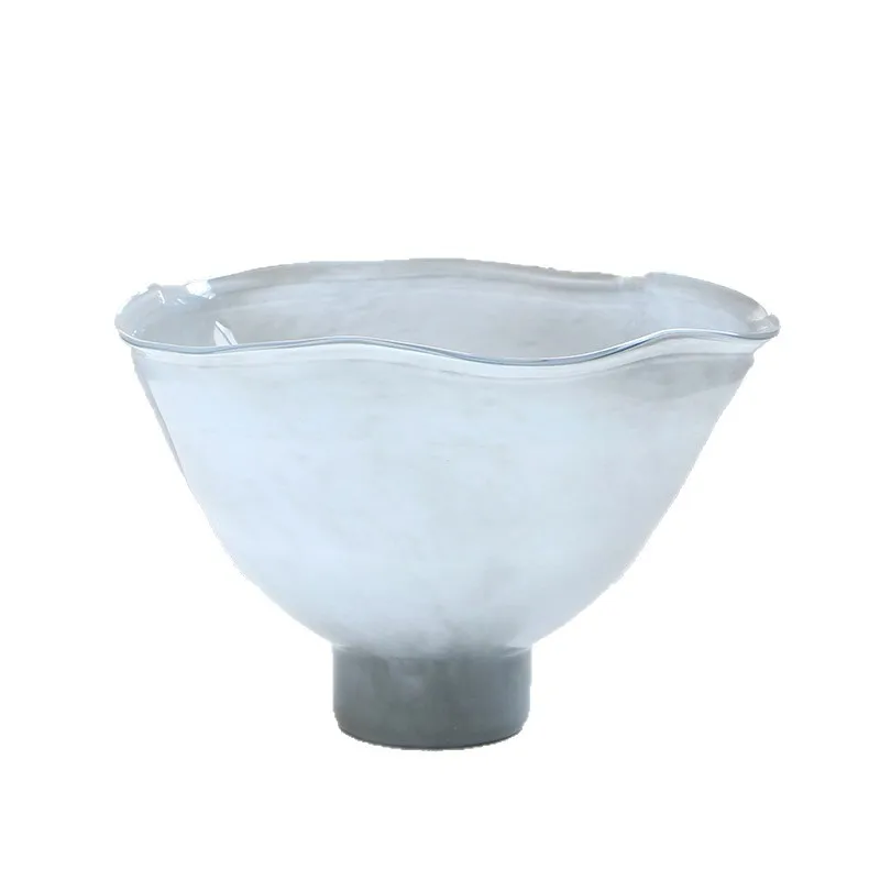 

Glass flower pot modern simple fruit plate living room coffee table household snack storage plate