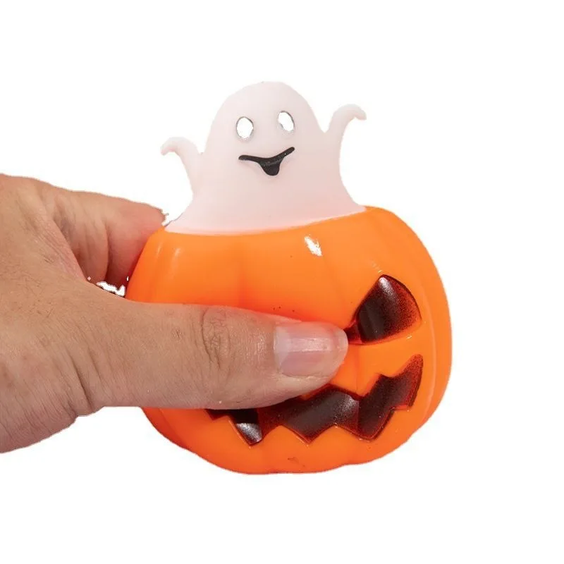 Cabeza de calabaza divertida de Halloween, Bola de ventilación Kawaii, juguete de descompresión fantasma, regalo para niños