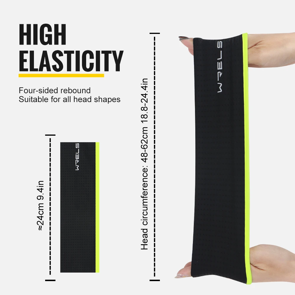 عصابة رأس رياضية من WRELS، عصابة رأس مرنة للصالة الرياضية واللياقة البدنية والجري وكرة السلة واليوجا قابلة للتنفس، سريعة الجفاف ماصة، عصابة شعر واسعة