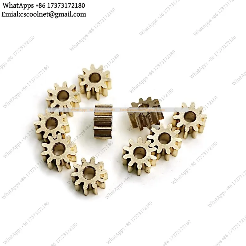 JS02 10 Teeth 3mm Thick Metal Gear 0.5M Mod 102A Copper Pinion 1.5mm 2mm Shaft Fit 101.5A 102B Transmission Parts