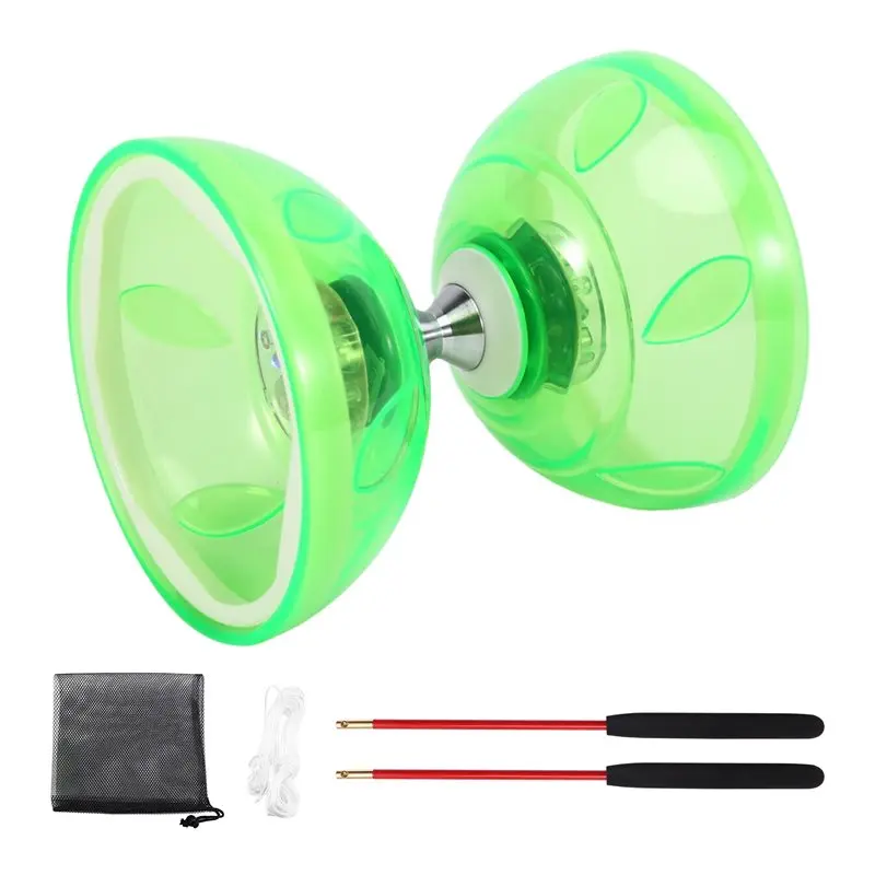 B78B-dubbelkoppig vijflager voor diabolo fitness buitenspelen met licht voor diabolo jojo voor ouderen B