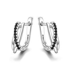 Simple Women Earring Black Stone Minimalist Gift Low-key Party Daily Wearable New Fashion Female Jewelry Drop Ship