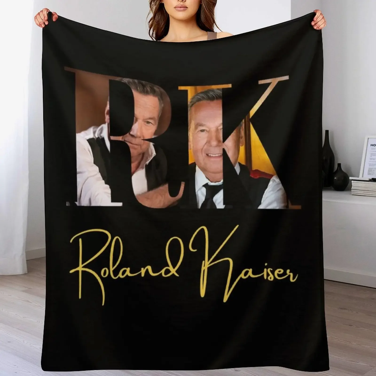 

Roland Kaiser Throw Blanket For Decorative Sofa Soft valentine gift ideas Luxury Thicken Blankets