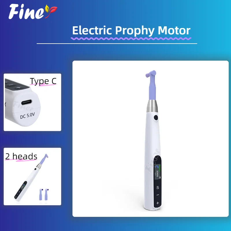 

Dental Electric Prophy Motor Dental Electric Smart Prophy Handpiece Speed Adjustable Polish Motor Prophylaxis Handpiece