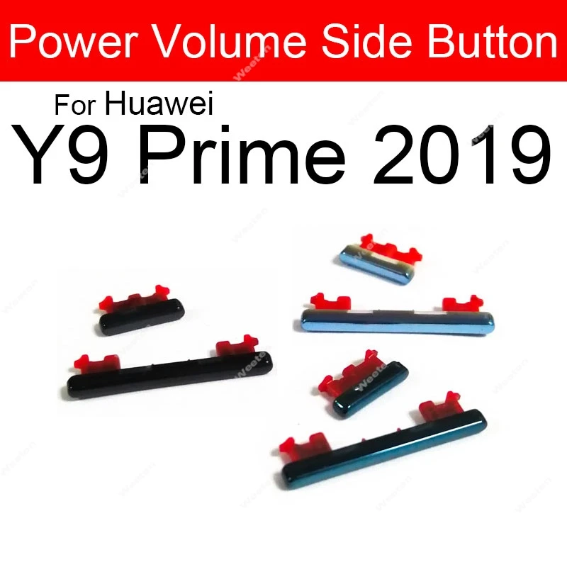 Volume+Power Side Buttons For Huawei Y6Pro Y6 Y9 Prime 2019 Y5 Y6 Y7 Y9 2019 Power Switch Volume Audio Side Keys Phone Parts