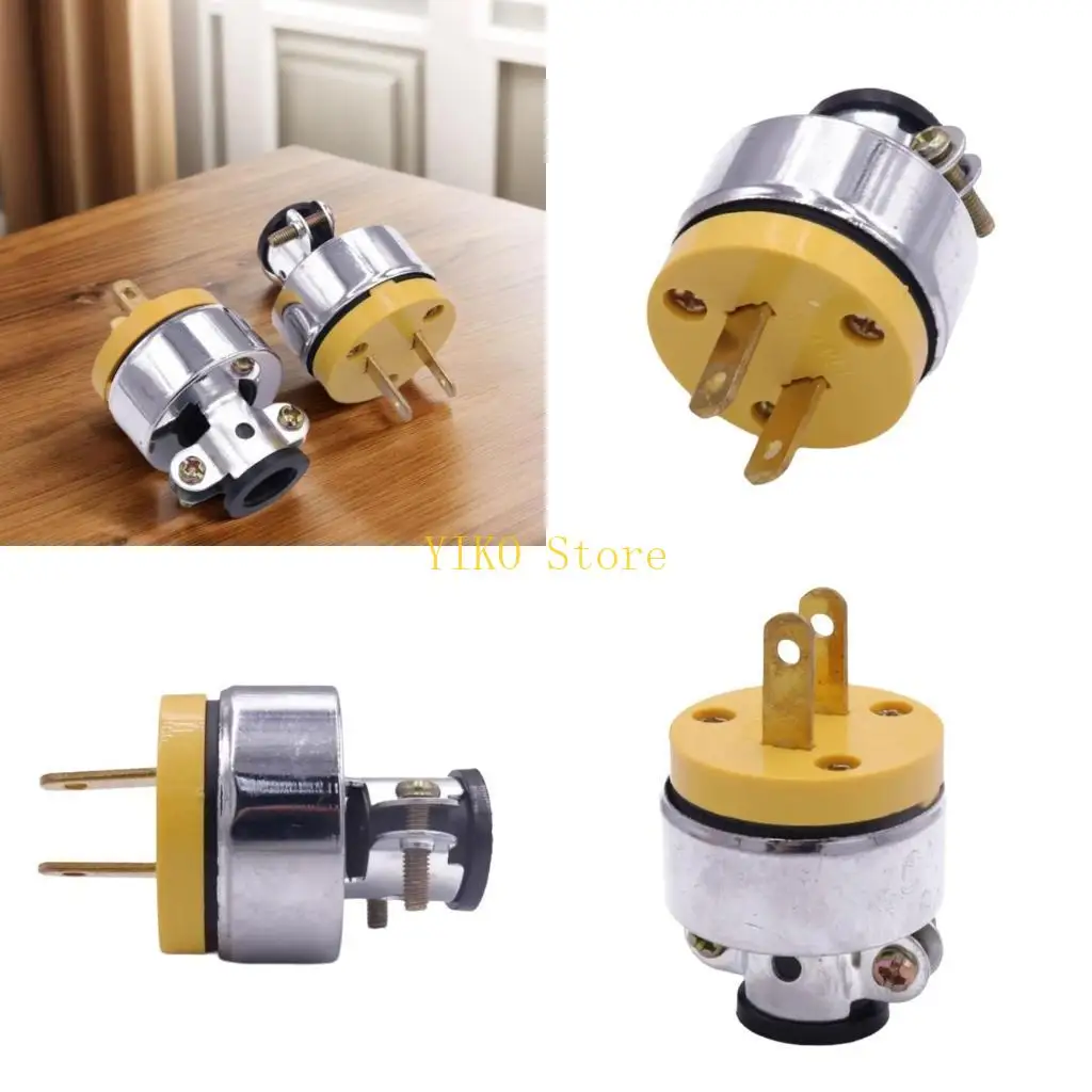 K32C US Female Male Connectors US Triprong Power Outlet Wiring Electrical Socket