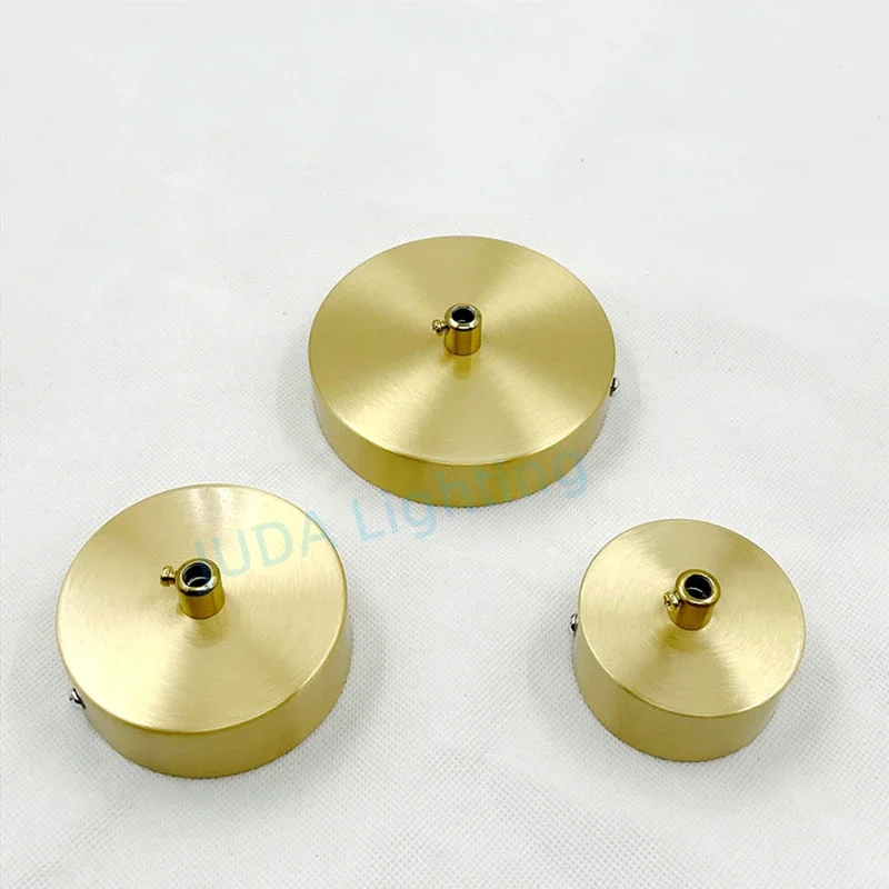Brass Ceiling Plate Copper Lamp Base Chandelier Ceiling Canopy Ceiling Lamp Round Gold Thickened Copper Ceiling Rose Cable Grip