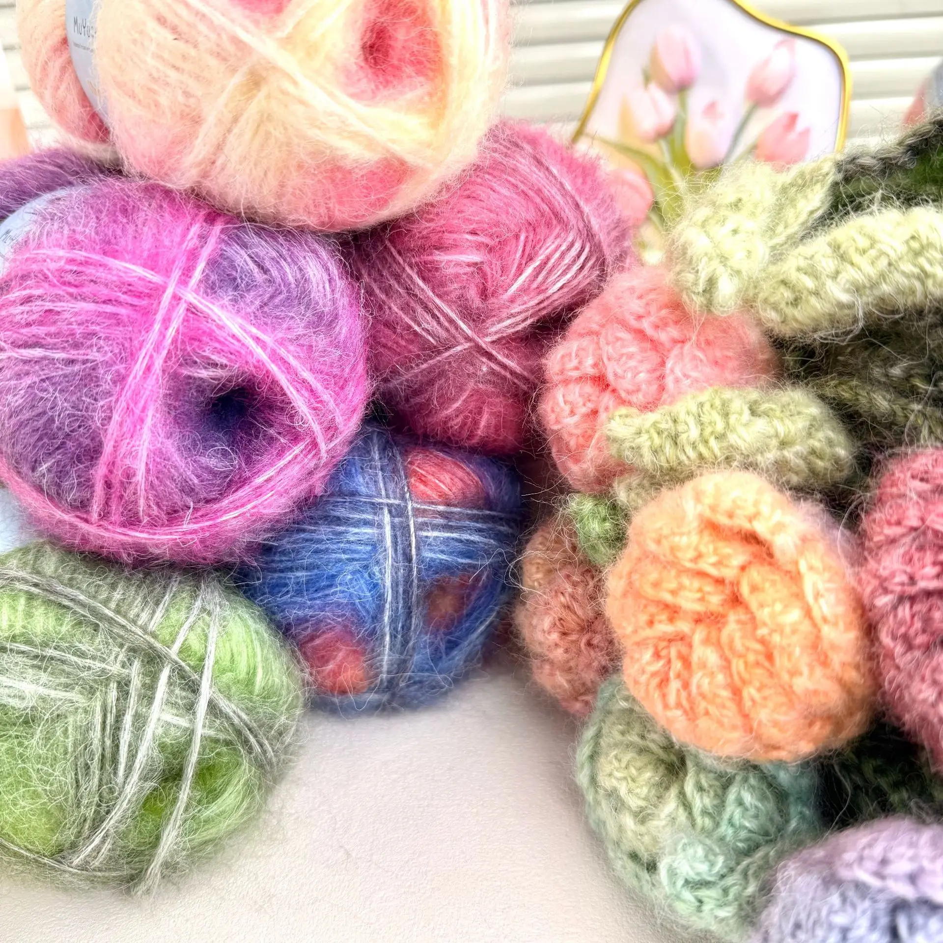 

45 г x 6 шт. длинная окрашенная пряжа для торта облака, средней толщины, ручная работа, свитер, шапка, шарф, букет, нить для кукольного одеяла