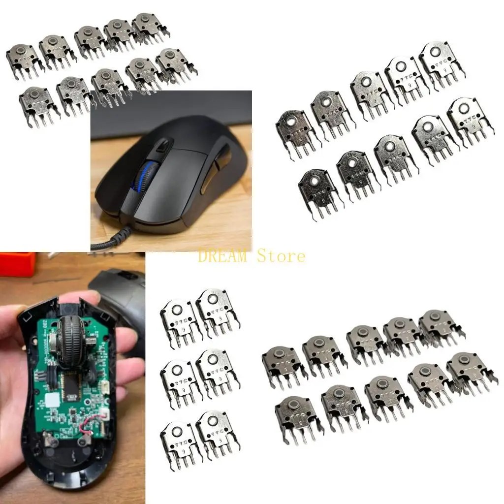 Mouse Replacement Pack for Wheel Repair, 10 Piece 9MM Metal Housing Parts for G403 G603 G703 Rival 310 Office and Gaming Mouse