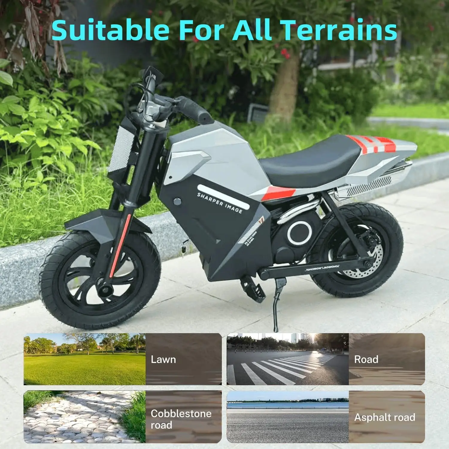 

Электрический мотоцикл для бездорожья, 15,5 миль в час, быстрая скорость, 10-миллийный мотоцикл дальнего действия с задним двигателем, электрический велосипед для детей от 3 до 10 лет