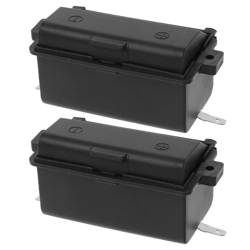 2pcs Gas Stove Battery Box 1.5V Black Abs Replacement Parts for Range Hob Cooktop Durable Safety Compliance Easy Installation