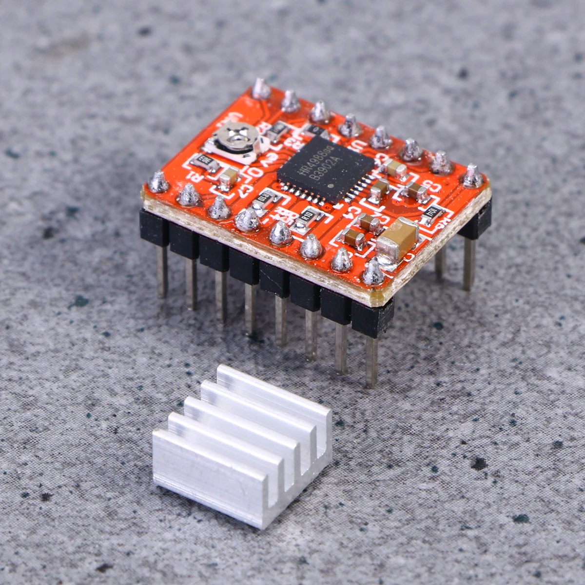 

3 Pcs Stepper Motor Driver Module A4988 Heat Sink for 3D Printer Reprap Engraving Machine Printer (Red)
