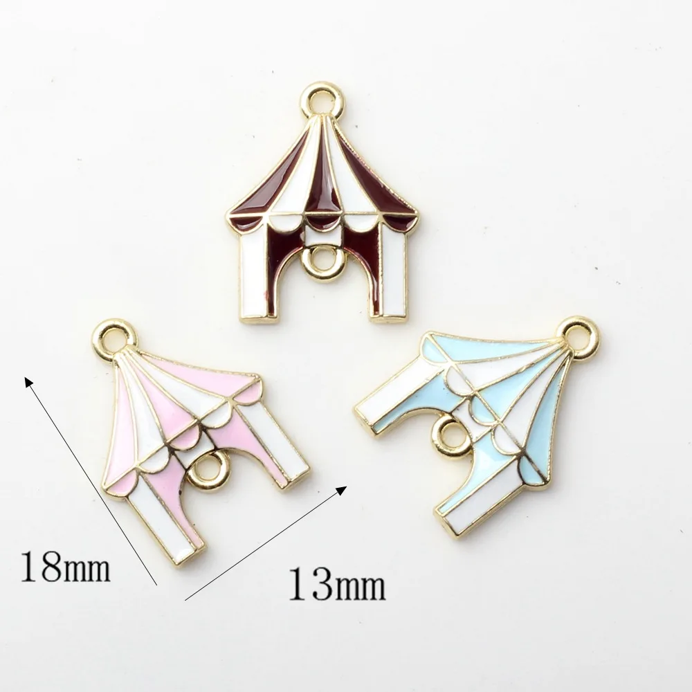 Colorful Carousel Charms Zinc Alloy Pendant Accessory for DIY Jewelry Necklace Earrings Bracelets 10pcs/lot