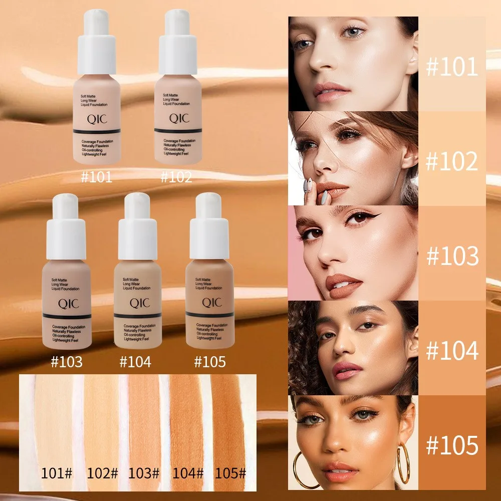 Flawless Invisible Pores lasting Concealer Liquid Foundation Cover Light Penetration Natural Moisturizing Matte No Card Powder