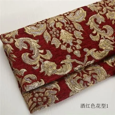 Hoge kwaliteit jacquard chenille stof bankhoes per meter voor gordijnen bekleding naaien bloemenpatroon verdikte doek zacht