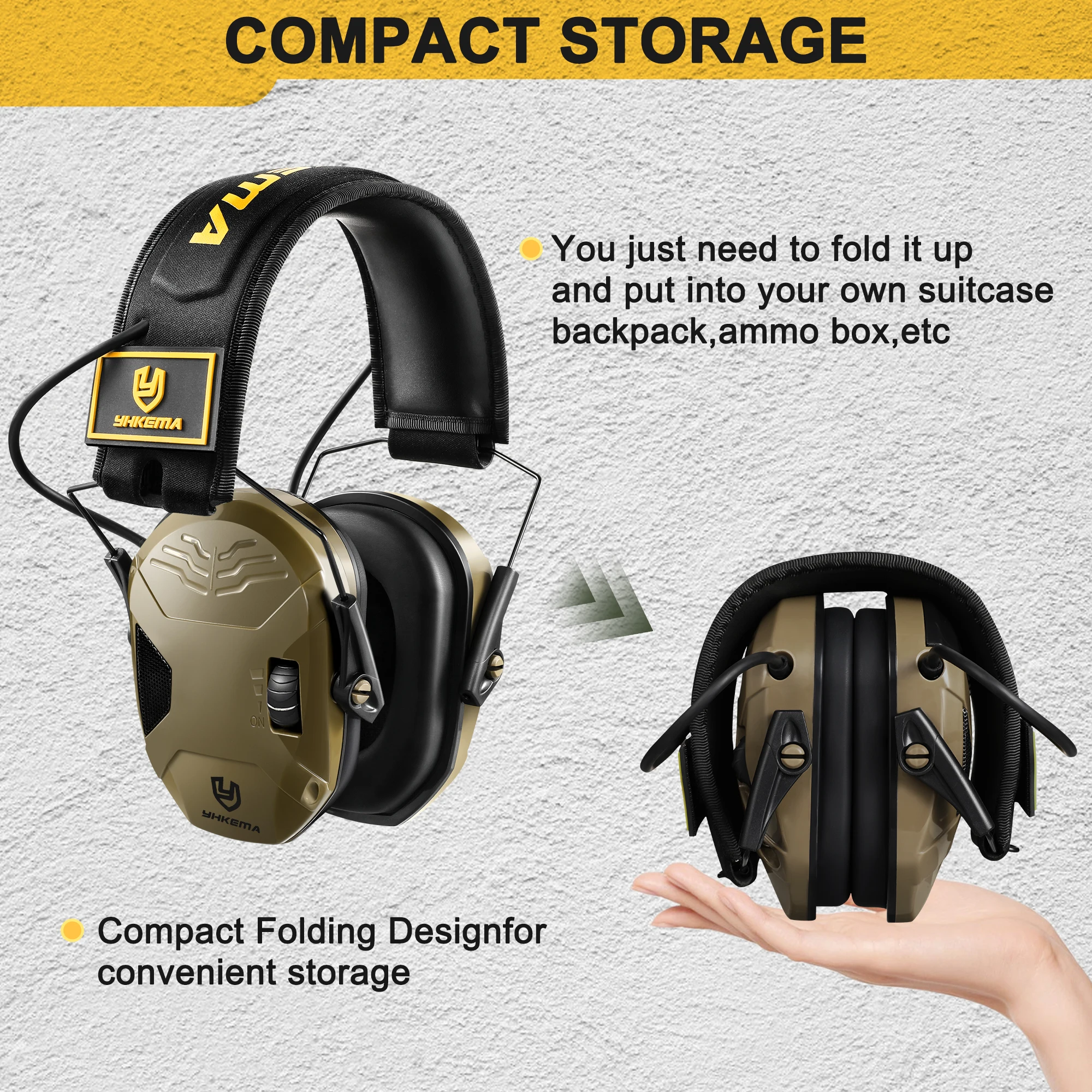 جديد في الهواء الطلق التكتيكية اطلاق النار حماية الأذن غطاء للأذنين السلامة الحد من الضوضاء سليم نشط حامي السمع للصيد ، نطاق البندقية