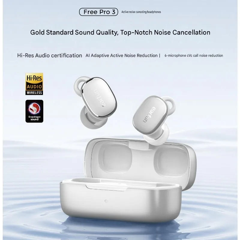 EarFun Free Pro3 True Wireless Bluetooth Earphones Active Noise Cancellation Low Latency Long Battery Life in-Ear Headphones