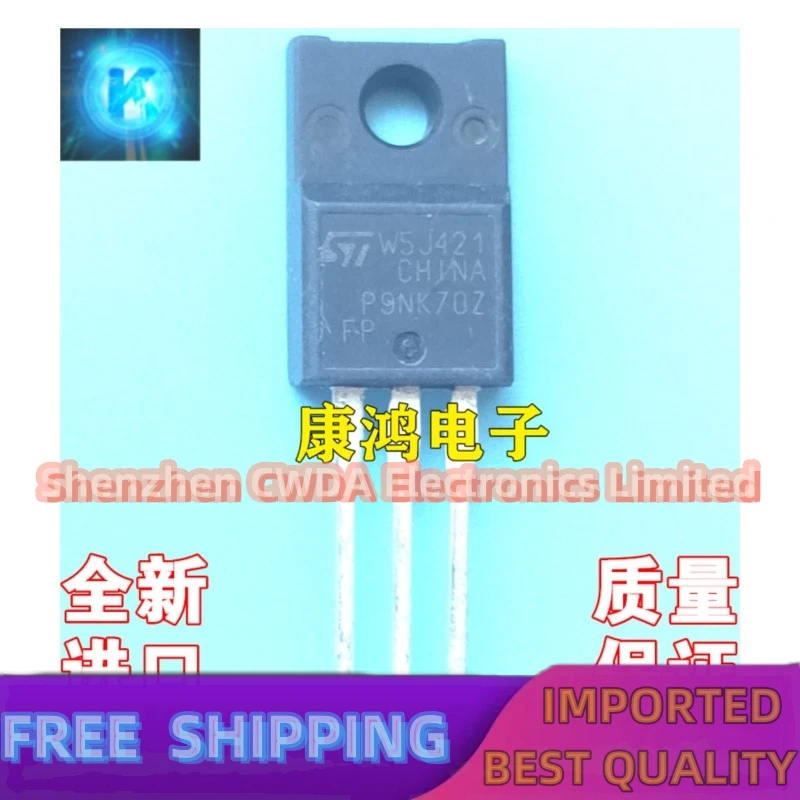 10PCS-20PCS   P9NK70ZFP STP9NK70ZFP TO-220 MOS 9A 700V In Stock Can Be Purchased