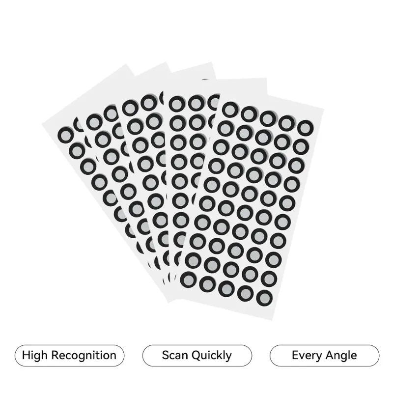 3D Scanning Reference Dots 1000Pcs 6mm High Reflective Tracking Markers Adhesive Stickers for 3D Scanning Work