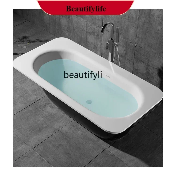 54White Matte Artificial Stone Embedded Bathtub 1.8 MSSS