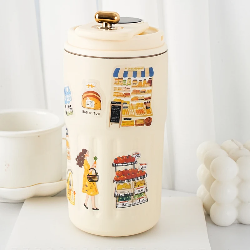 30 قطعة/الحزمة ‌ مادة ملصقات زخرفية من سلسلة الحياة اليومية مثالية لمستلزمات سجل القصاصات بنفسك