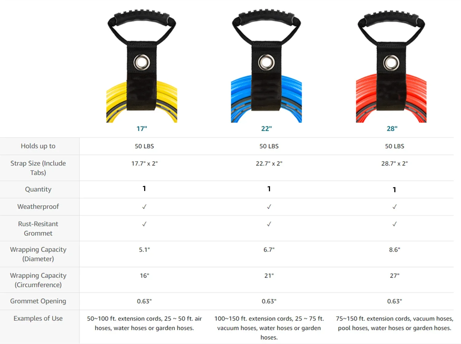 Organizer Holder with Handle Wire Manager Power Cord Management Nylon Heavy Cord Storage Straps for Cables Hoses view 6