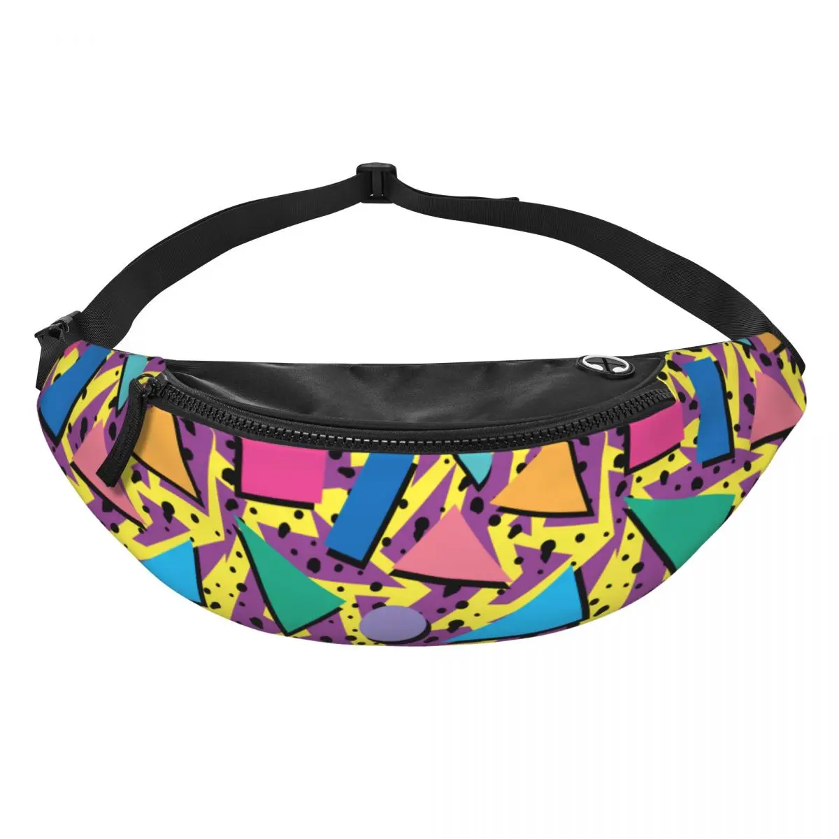 Custom Retro 90s 80s Pattern Fanny Bag Customized Crossbody Waist Pack Women Men Traveling Phone Money Pouch