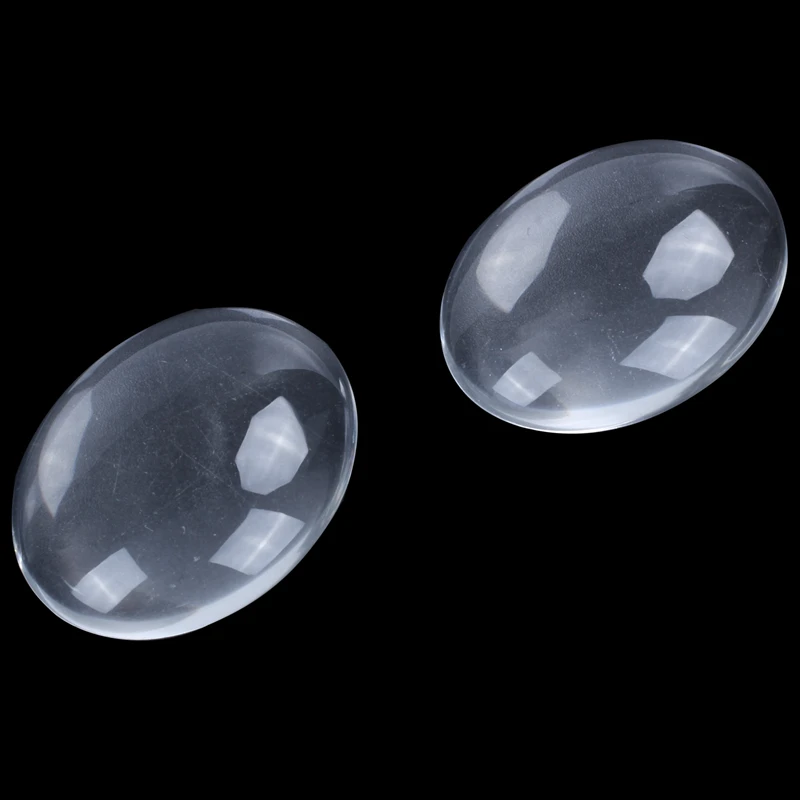 10PCS Oval Crystal Transparent Clear Glass Cabochon Dome Decor 30X40mm