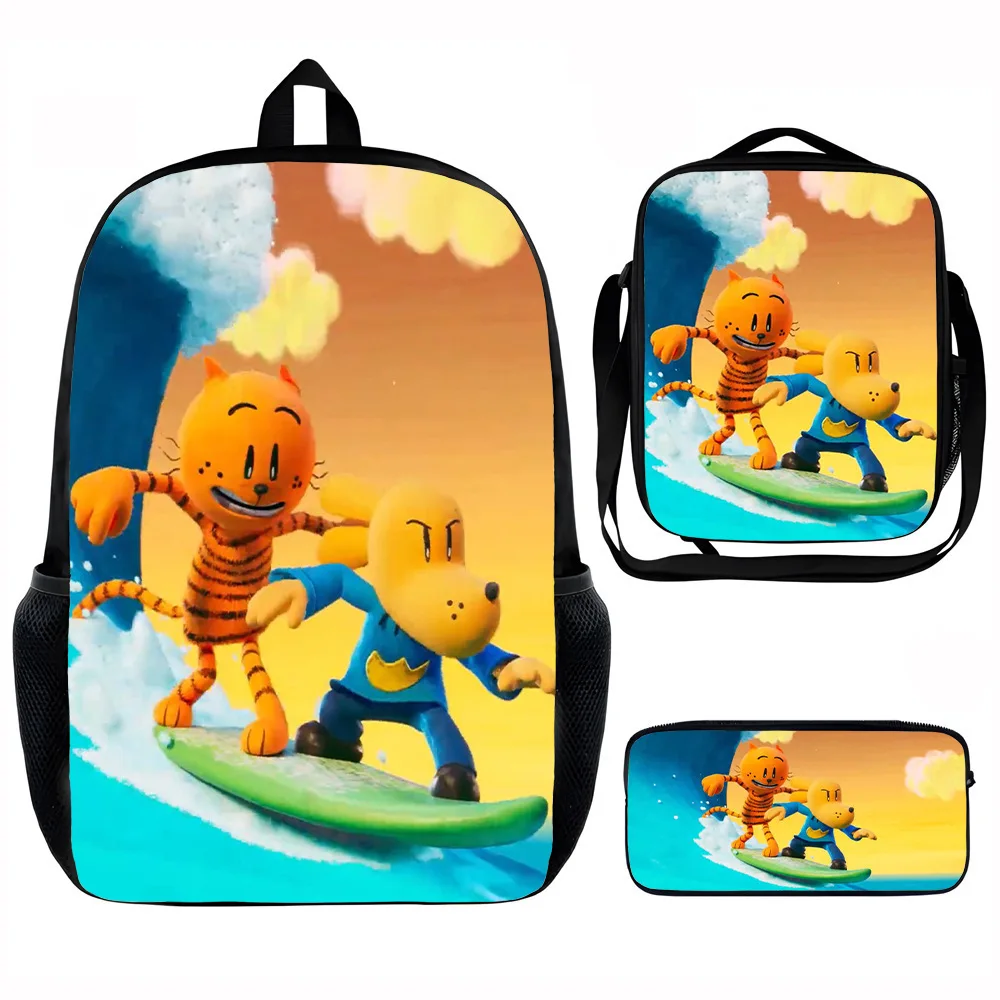 

Hip Hop Youthful Novelty Dog Man 3D Print 3pcs/Set Student Travel bags Laptop Daypack Backpack Crossbody Lunch Bag Pencil Case