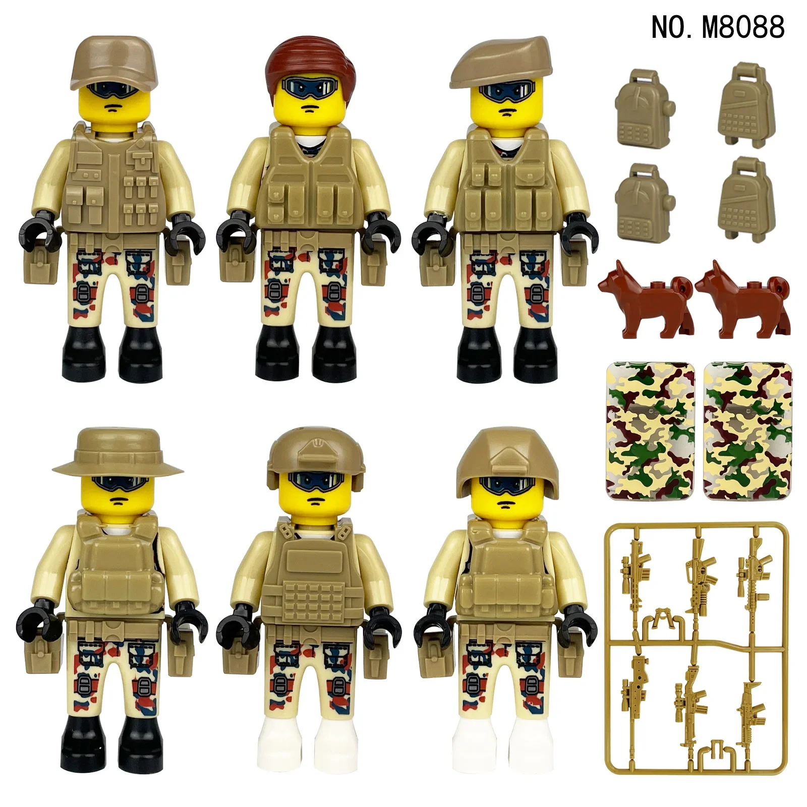 

Military Weapon Locking Bricks For Figure Parts Accessories Building Blocks Army Soldier MOC Special Force Assemble Model Toys