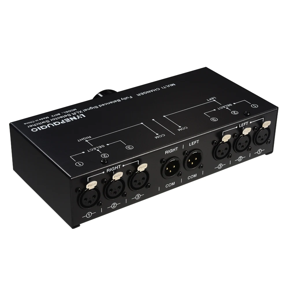 3 inputs 1 output fully balanced signal selector 3 channel balanced line selector Passive pre-volume adjuster XLR line selector