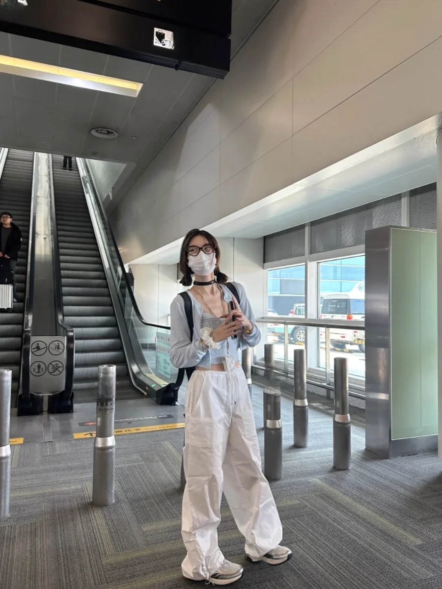 

Широкие рабочие брюки с завязками, универсальные свободные повседневные брюки с высокой талией, 100% хлопок