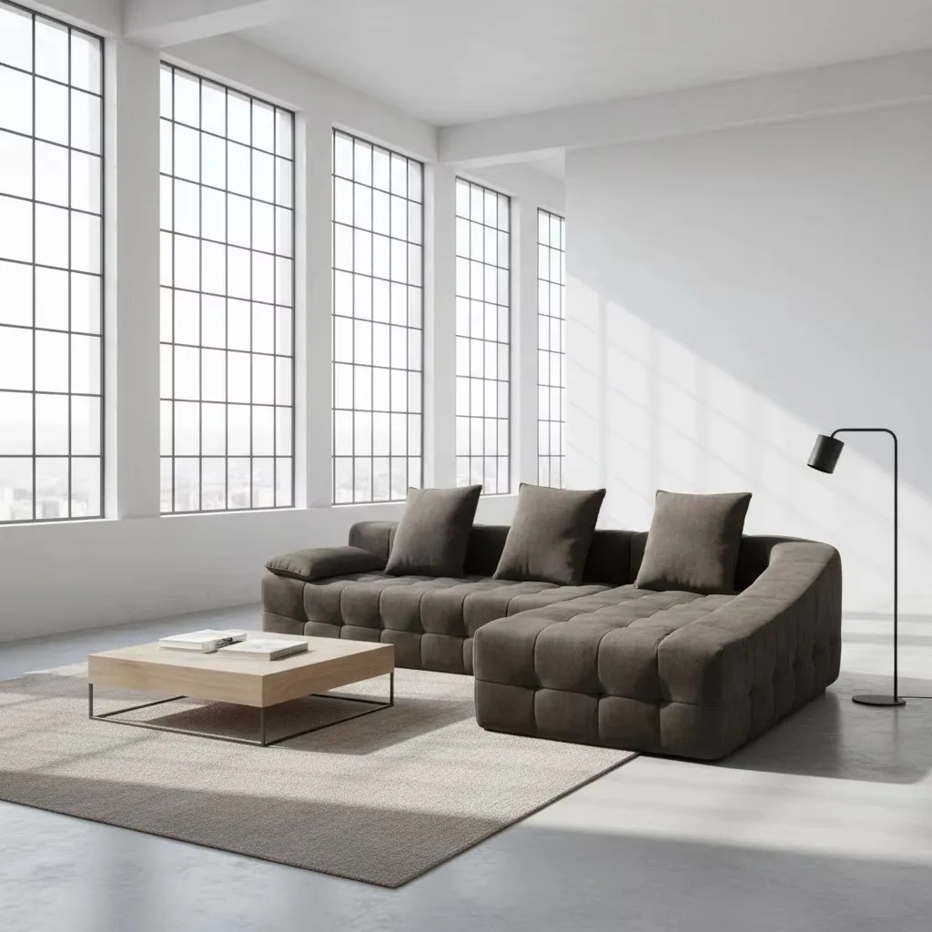 

Modular Padded Vacuum Compression Sofa Set - Space-saving, modern and eco-friendly apartment sofas for living rooms, hotels and