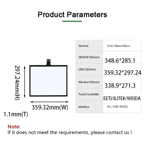 Touchscreen 17 Inch Multitouch Capacitive Touch Screen Panel For Large Touch Screen Displays For ATM POS System