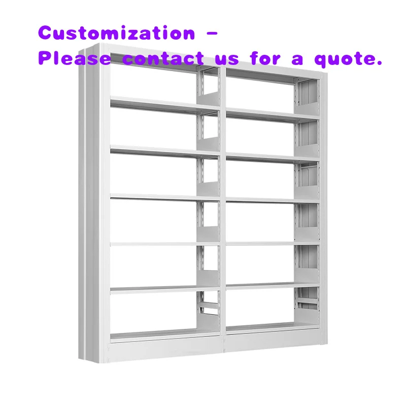 custom.Minimalist Metal Storage Bookshelf Metal School Bookcase Vertical Book Display Shelf Home Office Room Library Steel Bookc