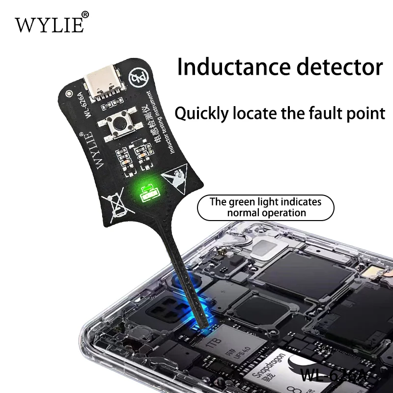 

WYLIE WL-626A Inductance Detector Electromagnetic Induction Quick Fault Detection for PCB Motherboard Repair Tool