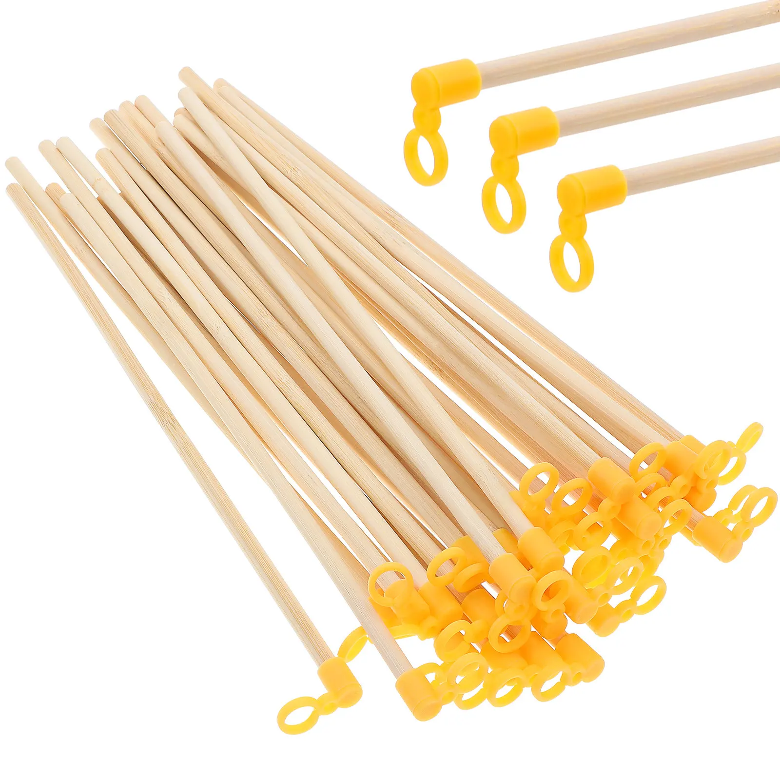 

35PCS Handles Wood Rods Paper Lantern Poles Sturdy Material Fine Craftsmanship Comfortable Grip Easy Storage DIY Lantern