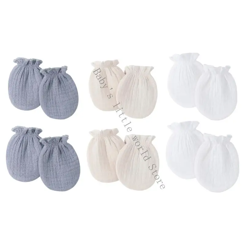 

Эластичные варежки без царапин на запястье, хлопковые варежки для мальчиков и девочек 0–12 месяцев B2EB