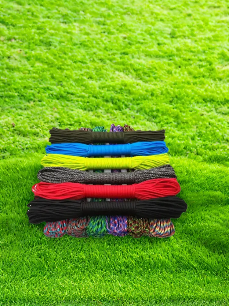 Paracorde 550 à 7 cœurs, 10m/20m/30m, 4mm, cordon de Parachute, kit de corde de survie pour Camping en plein air, parapluie, tente, lanière, corde à linge
