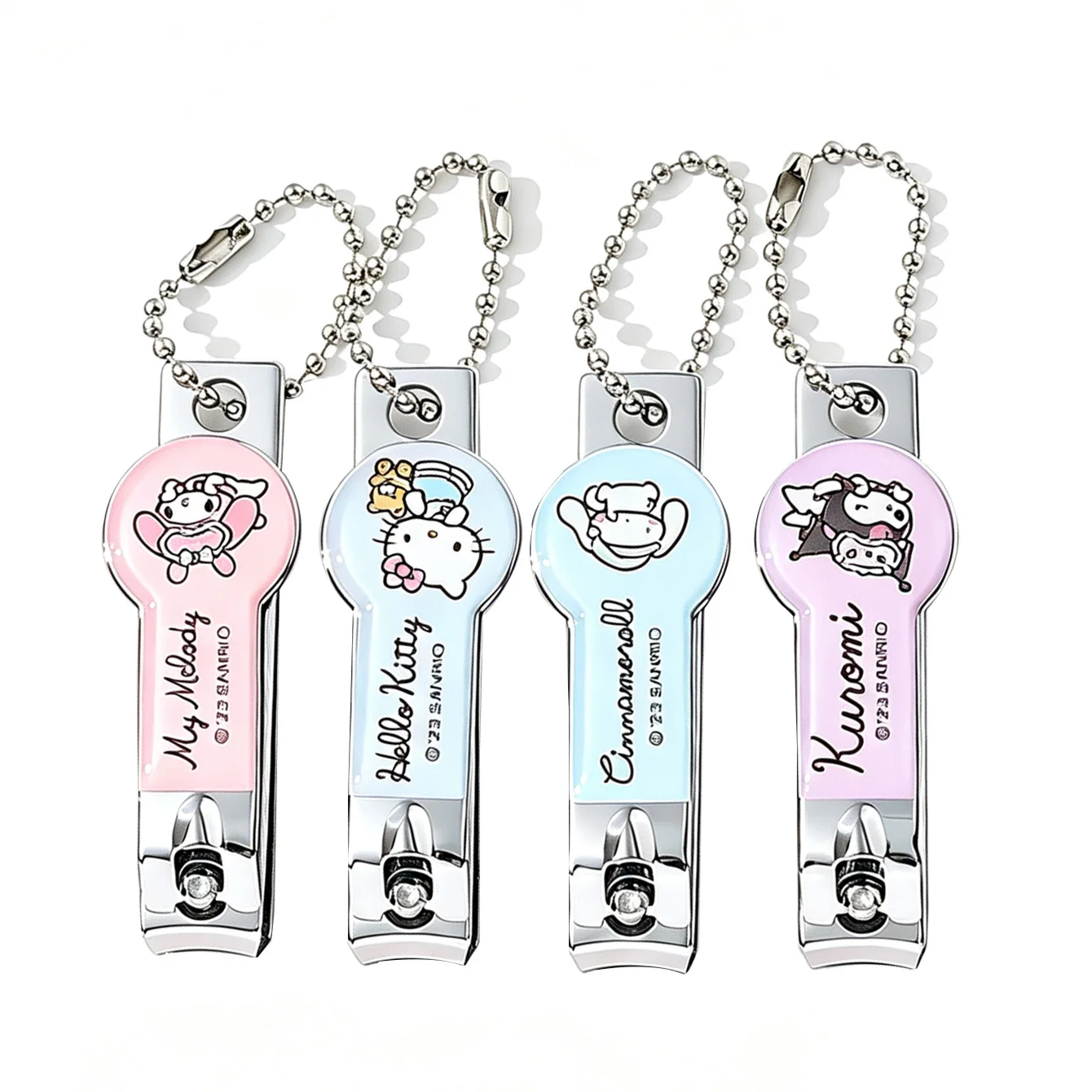 My Melody Hello Kitty Kuromi Dekorativer Nageltrimmer mit Hängekette Kompaktes Persönliches Maniküre-Zubehör