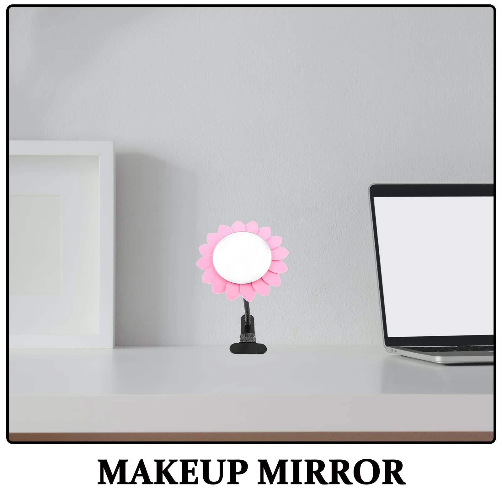 Anti Peeping Desktop Makeup Mirror High Definition Reflection Adjustable Angles Convenient for Quick Touch Ups