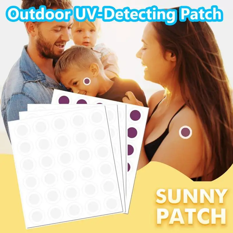 UV Sunscreen Sticker 120-count Sunscreen Dots UV Stickers Transparent Self-adhesive UV Detecting Sunny Patches For Women And Men