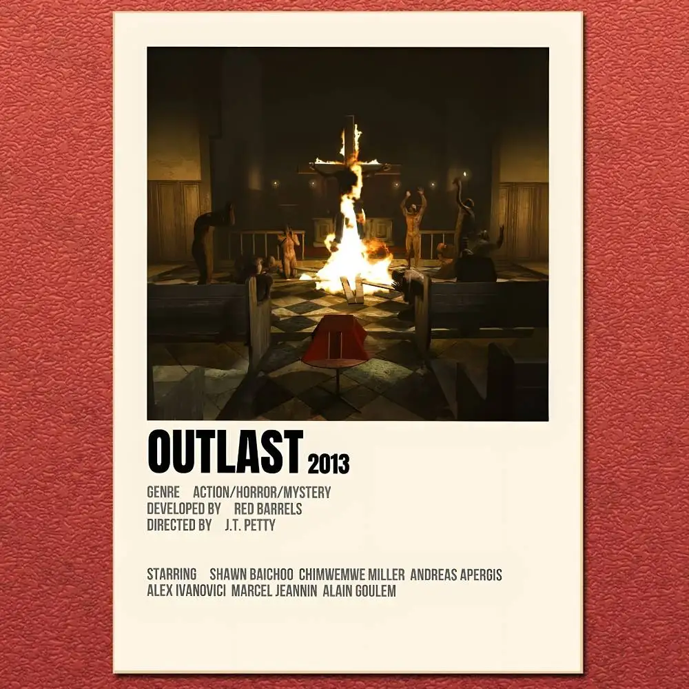 الكلاسيكية لعبة الرعب O-Outlast شعبية المشارك قماش اللوحة المشارك مع يطبع غرفة نوم المنزل غرفة المعيشة الديكور هدية